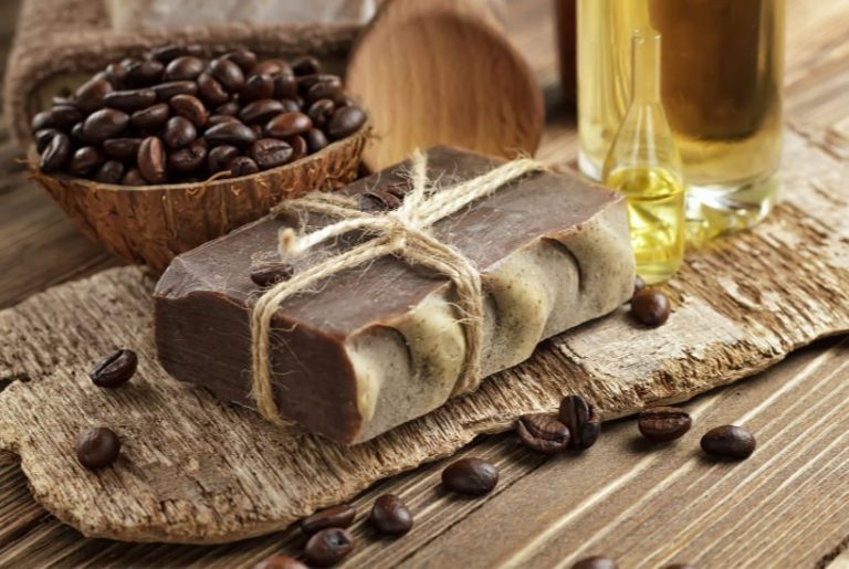 Hazelnut & Coffee Soap Recipe (Easy melt & pour base with ground coffee)