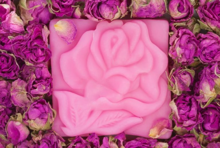 Dried Rose Petal Flower Soap
