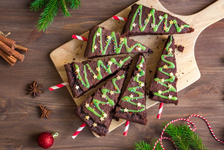 Christmas tree brownies recipe